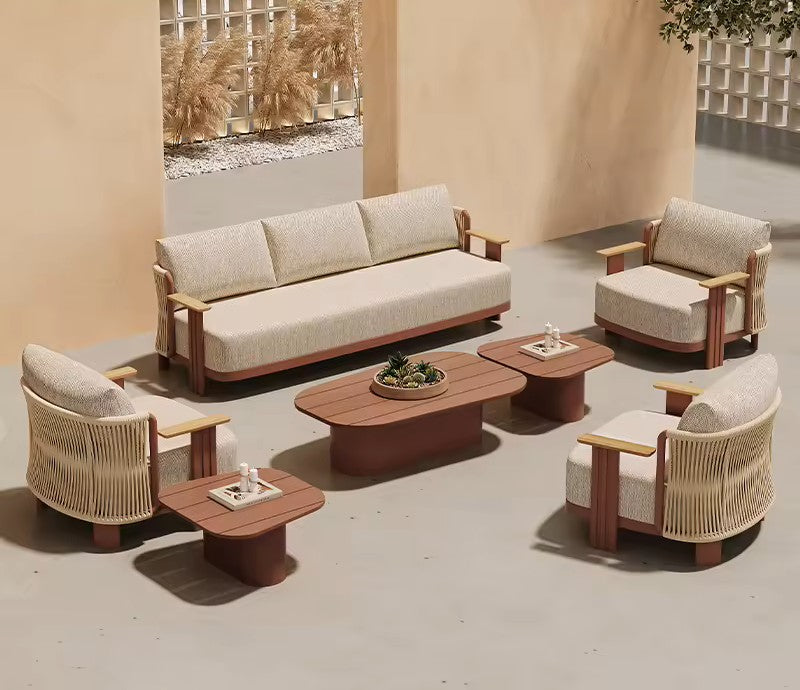 Vue en plongée du salon de jardin Aria – Sartoretti Design