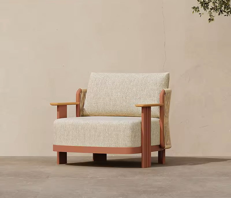 Fauteuil outdoor Aria en aluminium et cordage – Sartoretti Design