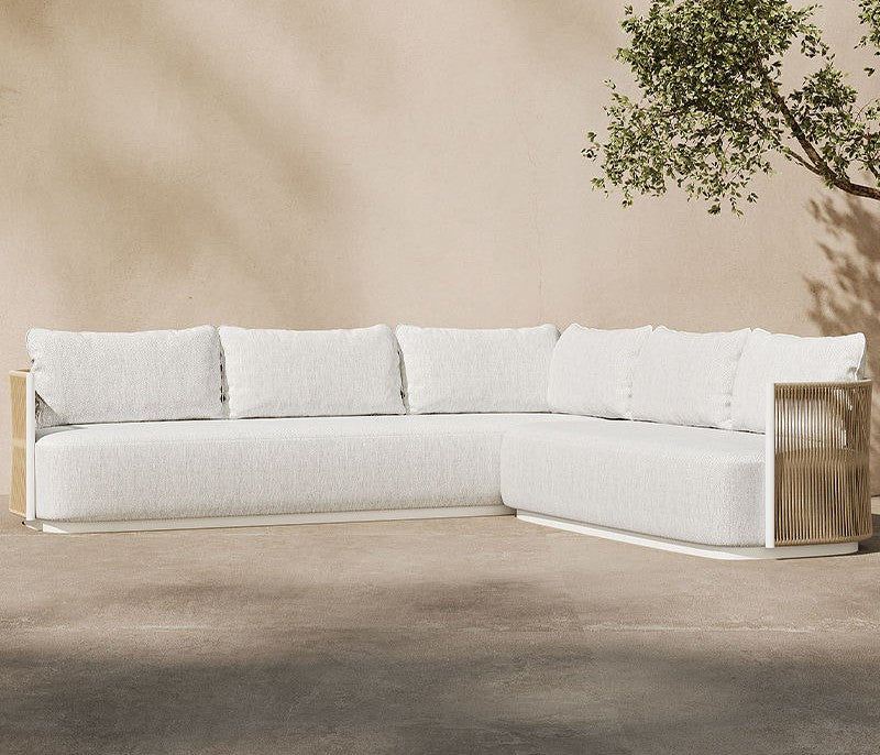 Salon extérieur Ripple Écru en ambiance – Sartoretti Design