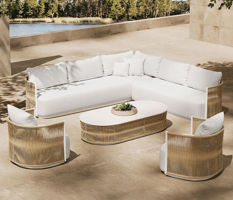 Salon de jardin Ripple Écru au bord de l’eau – Sartoretti Design